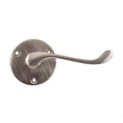 L&b Handle Decorative Victorian Key Solid Brass Satin Nickel Scroll On Rose