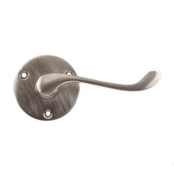 L&b Lockset Decorative Victorian 3 Lever Solid Brass Satin Nickel Scroll On Rose