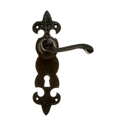 L&b Lockset Decorative Wrought Iron 3 Lever Black Blister