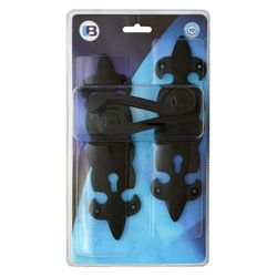 L&b Lockset Decorative Wrought Iron 3 Lever Black Blister