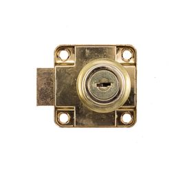 L&b Ironmongery Drawer Lock Brass Plated 22mm