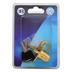 L&b Ironmongery Cabinet Push Lock Brass Plated 19mm