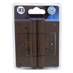 L&b Ironmongery Hinge Sinkless Aluminium Brown Blister 100mm