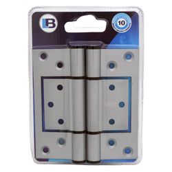 L&b Ironmongery Hinge Sinkless Aluminium Silver Blister 100mm