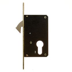 L&b Lock Sliding Hook Cylinder Brass Plated Blister 40mm