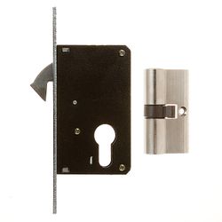 L&b Lock Sliding Hook Cylinder Chrome Plated Blister 40mm