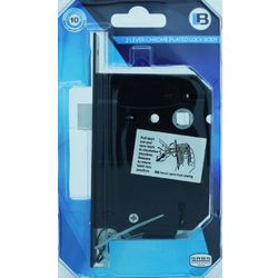 L&b Lock Mortise Aztec 2 Lever Black Blister Sabs