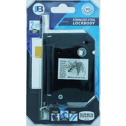 L&b Lock Mortise Aztec 2 Lever Stainless Steel Blister Sabs