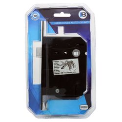 L&b Lock Mortise Aztec 3 Lever Black Blister Sabs