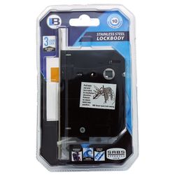 L&b Lock Mortise Aztec 3 Lever Stainless Steel Blister Sabs