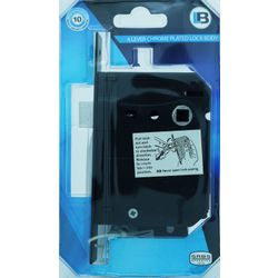 L&b Lock Mortise Aztec 4 Lever Black Blister Sabs