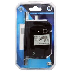 L&b Lock Mortise Aztec 4 Lever Black Blister Sabs