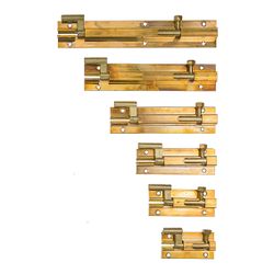 L&b Ironmongery Barrel Bolt Necked Brass 100mm