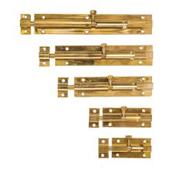 L&b Ironmongery Barrel Bolt Straight Brass 75mm