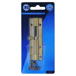 L&b Ironmongery Barrel Bolt Straight Brass 75mm