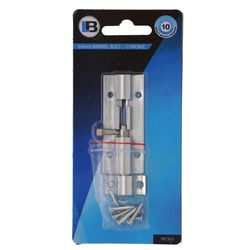 L&b Ironmongery Barrel Bolt Straight Chrome 63mm