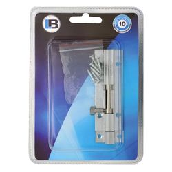 L&b Ironmongery Barrel Bolt Straight Chrome 75mm