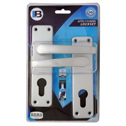 L&b Lockset Mortise Aztec Cylinderinder Aluminium Sabs