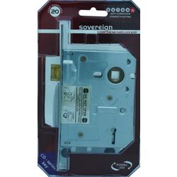 L&b Lock Mortise Sovereign 3 Lever Chrome Plated Blister Sabs