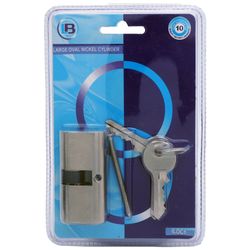 L&b Lock Cylinderinder Large Oval Solid Brass Satin Nickel