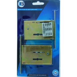L&b Lock Security Gate Round Black Keyed Alike Duo