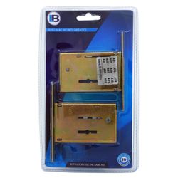 L&b Lock Security Gate Round Black Keyed Alike Duo
