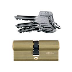 L&b Mcm Euro Profile Cylinderinder Brass Blister 90mm