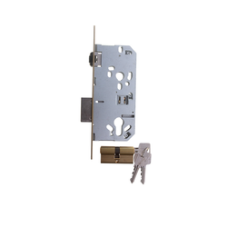 L&b Mcm Roller Bolt And Deadlock Cylinder Brass Blister 50mm