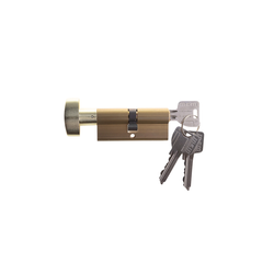 L&b Mcm Thumbturn Euro Profile Cylinderinder Brass Blister 70mm