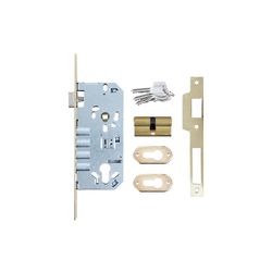 L&b Mcm Latch 4 Pin Deadlock Cylinder Brass Blister 50mm
