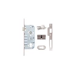 L&b Mcm Latch 4 Pin Deadlock Cylinder Nickel Blister 50mm