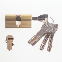 L&b Mcm Bps Double Key Euro Profile Cylinder Brass Blister 60mm