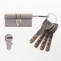 L&b Mcm Bps High Security Euro Profile Cylinder Nickel Blister 60mm