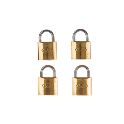 L&b Padlock Double Link Keyed Alike Brass Quad 20mm