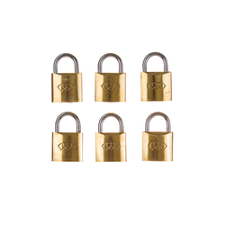 L&b Padlock Double Link Keyed Alike Brass Six 20mm