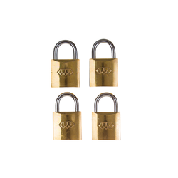 L&b Padlock Double Link Keyed Alike Brass Quad 25mm