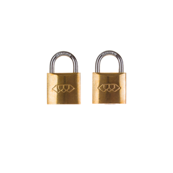 L&b Padlock Double Link Keyed Alike Brass Duo 32mm