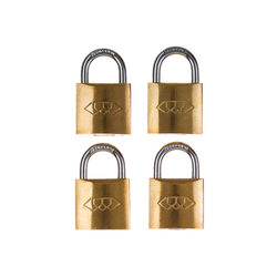 L&b Padlock Double Link Keyed Alike Brass Quad 32mm