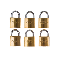 L&b Padlock Double Link Keyed Alike Brass Six 32mm