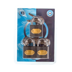 L&b Padlock Double Link Keyed Alike Iron Trio 32mm