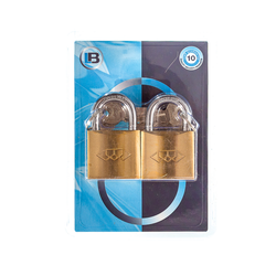L&b Padlock Double Link Keyed Alike Brass Duo 38mm