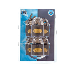 L&b Padlock Double Link Keyed Alike Iron Six 38mm