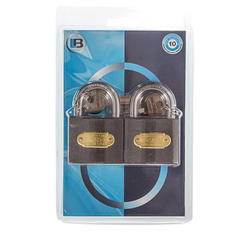 L&b Padlock Double Link Keyed Alike Iron Duo 50mm