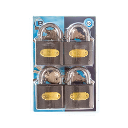 L&b Padlock Double Link Keyed Alike Iron Quad 50mm