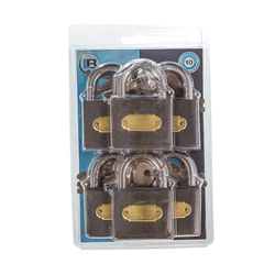L&b Padlock Double Link Keyed Alike Iron Six 50mm