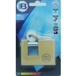 L&b Padlock Insurance Brass 60mm