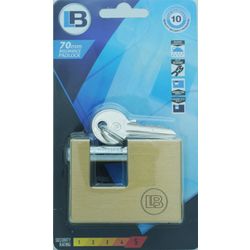 L&b Padlock Insurance Brass 70mm
