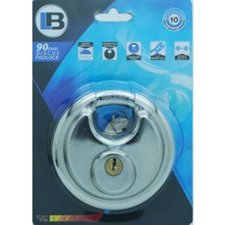 L&b Padlock Discus Stainless Steel 90mm
