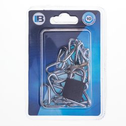 L&b Padlock With Chain 4mmx500mm Iron 32mm