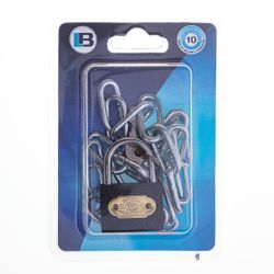 L&b Padlock With Chain 4mmx500mm Iron 38mm